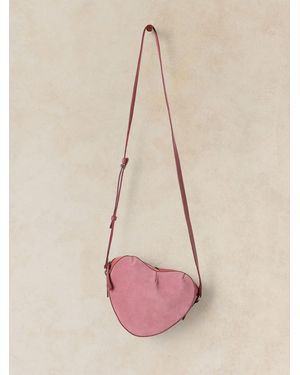White Stuff Harriet Heart Leather Bag - Pink