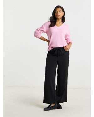 Simply Be V-Neck Jumper - Pink