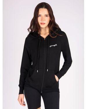 Pineapple Zip Up Hoodie Jacket - Black