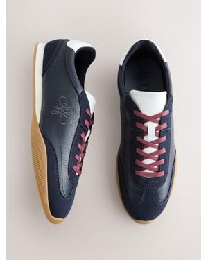 Next Forever Comfort Slim Lace Up Logo Sneakers - Blue