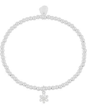 Estella Bartlett Open Petal Flower Sienna Bracelet - White