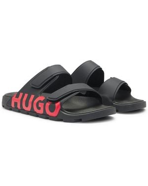 HUGO Evander Double Strap Sandals - Black