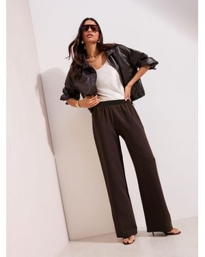 Friends Like These Elastic Waist Wide Leg Pants - Natural