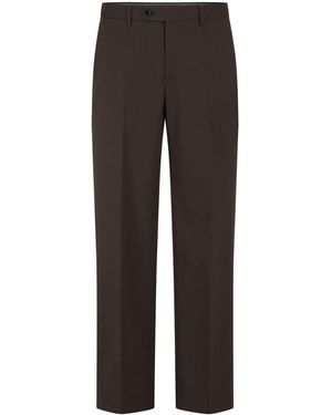 Skopes Corsica Tailored Fit Linen Blend Suit Trousers - Brown