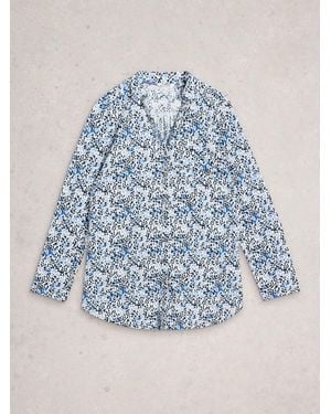 White Stuff Annie Longline Shirt - Blue