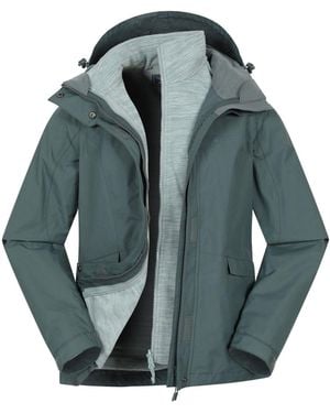 Mountain Warehouse Forest Thunderstorm Ii 3-In-1 Waterproof Jacket - Blue