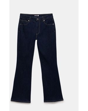 Mint Velvet High Waisted Flare Jeans - Blue