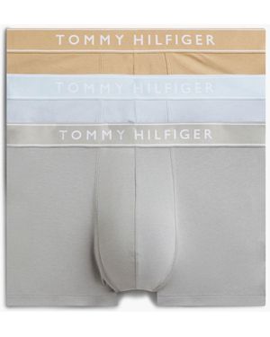Tommy Hilfiger Essential Logo Waistband Trunks 3 Pack - Gray
