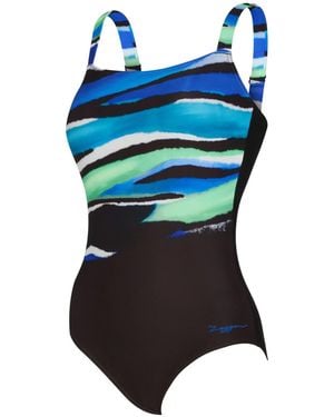 Zoggs Adjustable Classicback Swimsuit With Fixed Foam Cups - Blue