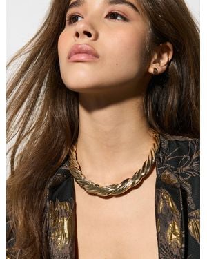 Next Tone Twisted Chain Necklace - Natural