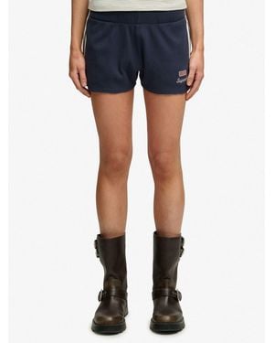 Superdry Athletic Essentials Waffle Retro Shorts - Blue