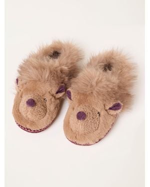 FatFace Fatface Novelty Hedgehog Mule Slippers - Natural