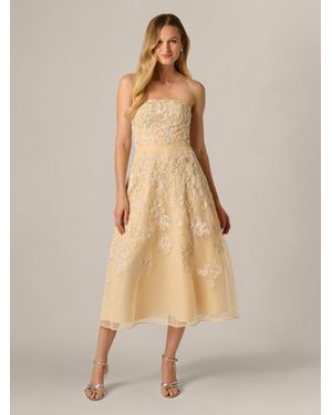 chinese dress ladies Applique Strapless A-line Bridal Gown by Adrianna Papell 31286