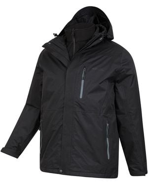 Mountain Warehouse Chrome Bracken Extreme 3-In-1 Waterproof Jacket - Black