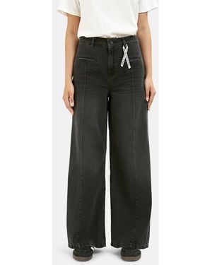 Smith & Soul Wide Leg Denim Pants - Black