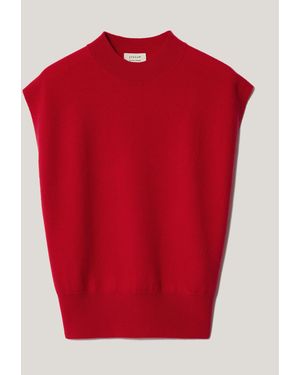 Jigsaw Merino Cocoon Tank - Red