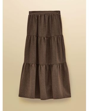 Joules Tiered Maxi Skirt - Brown