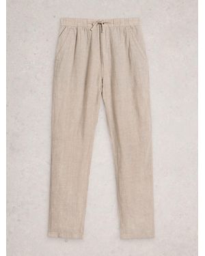 White Stuff Skelmer Linen Pants - Natural