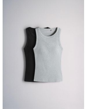 The Set 2 Pack Hidden Support Vests/ Marl - Gray