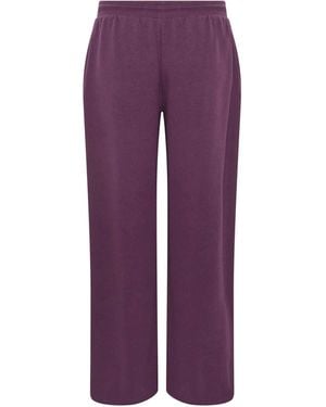 M Com Wide Leg Sweatpants - Purple