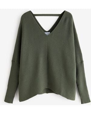 Style Cheat Ella V Neck Sweater - Green
