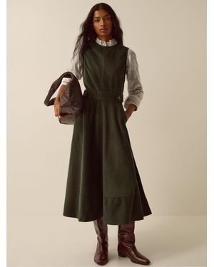 Monsoon Ella Sleeveless Corduroy Dress - Natural