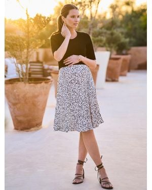 Seraphine Maternity & Nursing Knit Top Dress - Blue