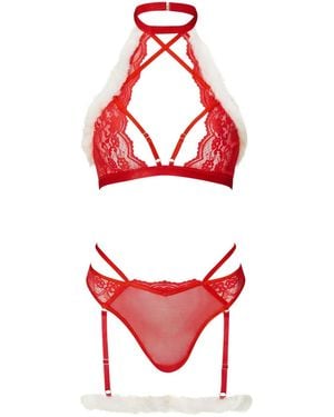 Ann Summers Ann Summers Holly Crotchless Set - Red