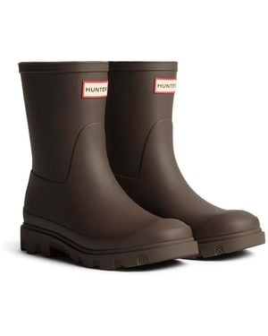 HUNTER Downpour Short Boots - Brown
