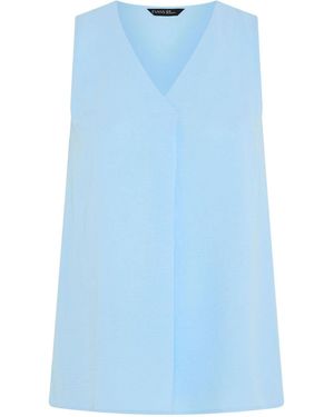 Evans Pleated Front Swing Vest - Blue