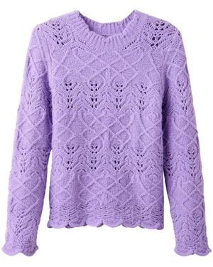 Joe Browns Freida Fancy Knit Jumper - Purple