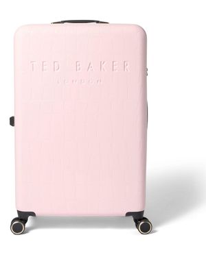 Ted Baker Icon Case Croc Large Suitcase - Pink