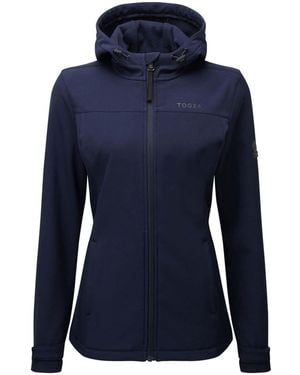 TOG24 Keld Long Shower Resistant Hooded Softshell Jacket - Blue