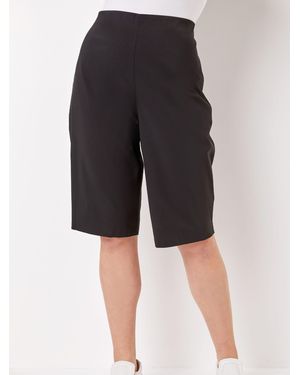 Roman Knee Length Stretch Shorts - Black