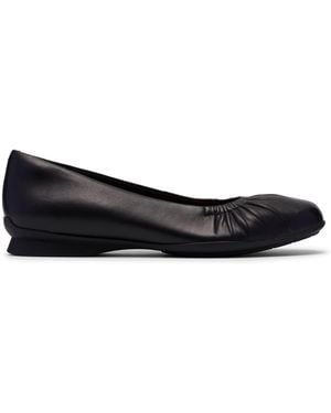 Clarks Jazmynn Lo Leather Ballerina Shoes - Schwarz