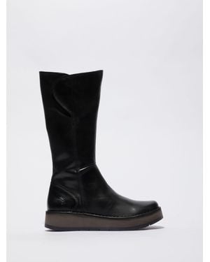 Fly London Rhea042Fly Leather Tall Boots - Black