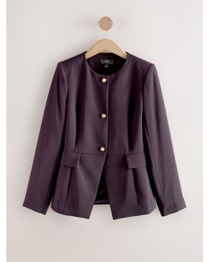 Next Collarless Blazer - Purple
