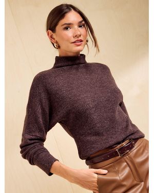 Friends Like These Chocolate Cozy Roll Neck Top - Purple