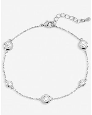Jon Richard Cubic Zirconia Bezel Bracelet - White