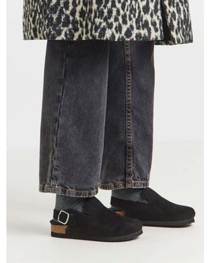 Simply Be Simply Be Fluffy Mules With Back Strap - Black