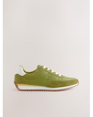 Next Forever Comfort Leather Quilted Chunky Sweatpants - Green