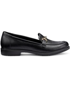 Hotter Wide Fit Clovelly Slip-On Shoes - Black