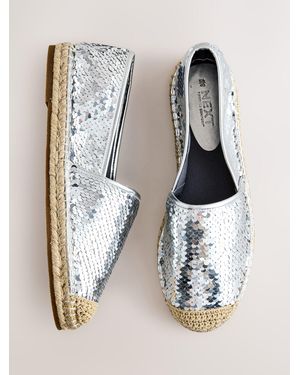 Next Forever Comfort High Cut Espadrille Flats - Metallic