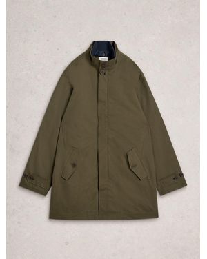 White Stuff Commuter Trench Coat - Green