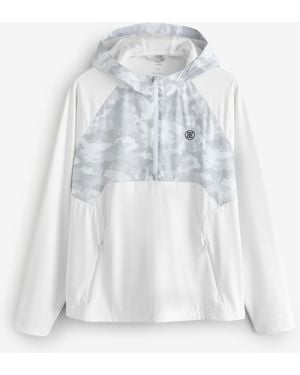 G/FORE Hybrid Quarter Zip Hoodie - White