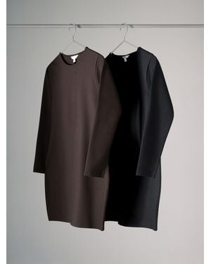 The Set 2 Pack Longsleeve Ponte Dresses - Black