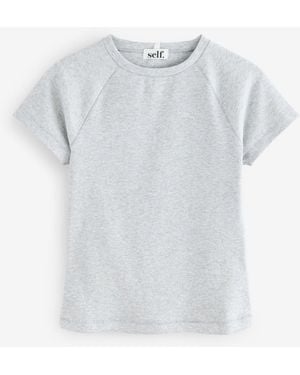 Self Fitted Rib T-Shirt - White