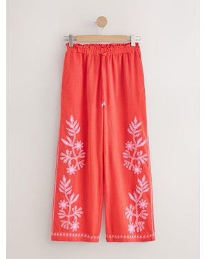 Next Wide Leg Pants - Red