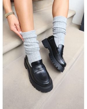 SIMMI Bran Chunky Penny Loafers - Black