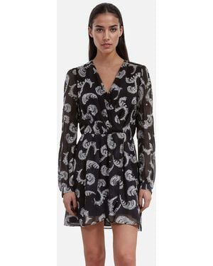 The Kooples Short Floating Sleeve Dress - Black